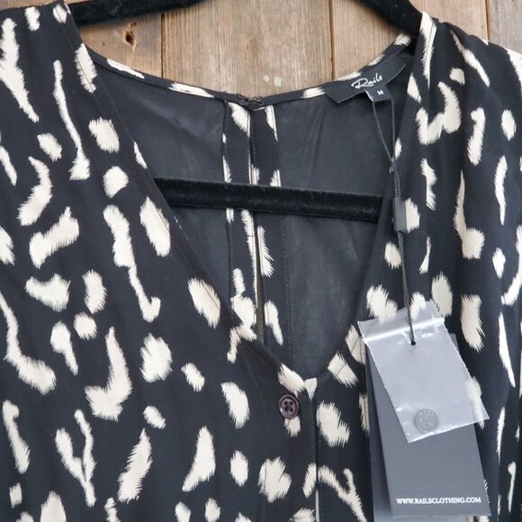 NWT Rails Irene Sleeveless Jumpsuit Abstract Print Office Party Travel Size M - Picture 2 of 10